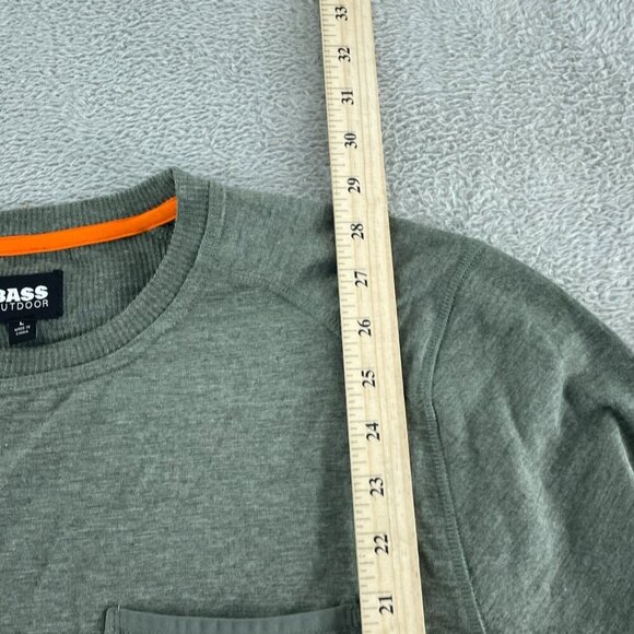 Bass Outdoor Deep Depths Green Long-Sleeve Utility Tee Shirt Crew  L NWT 1136 - Picture 7 of 10